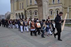 Procesiune cu icoane în Duminica Ortodoxiei la Caransebeș