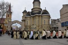 În procesiune de Florii pe străzile Caransebeșului