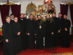 Colindători la reşedinţa episcopală din Caransebeş