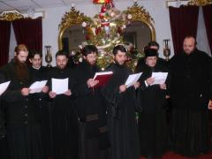 Colindători la reşedinţa episcopală din Caransebeş