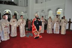 Slujire chiriarhală la catedrala episcopală din Caransebeş