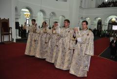 Slujire chiriarhală la catedrala episcopală din Caransebeş