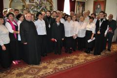 Colindători la reşedinţa episcopală din Caransebeş