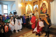 Slujire chiriarhală în Biserica „Schimbarea la Față” din