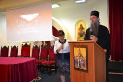 Conferință susținută de PS Ioanichie în Sala de festivități a Episcopiei Caransebeșului