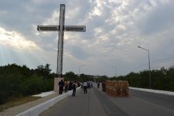 Cruce înălţată la intrarea în municipiul Caransebeş