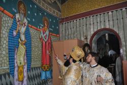 Sfinţirea noii picturi a bisericii din Ţerova