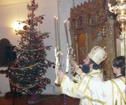 Slujire arhierească de Anul Nou la noua catedrală episcopală din Caransebeş